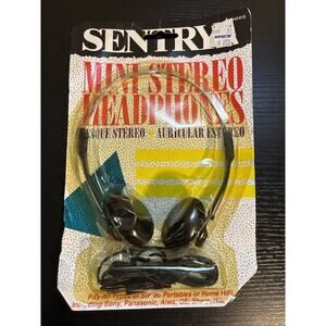 Vintage Sentry HO415 Mini Stereo Headband Headphones - New Old Stock NOS-F